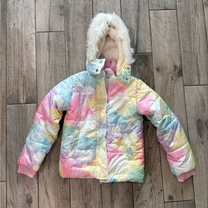 C&C California White Faux Fur multicolor  Jacket